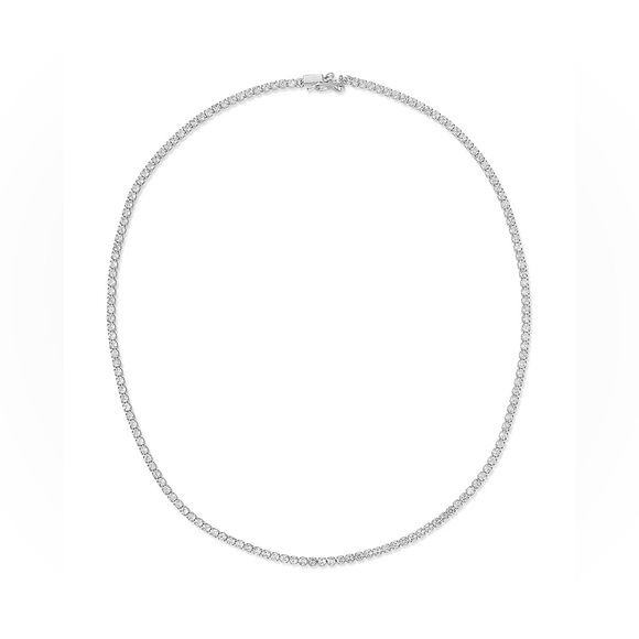 Luv AJ x Alyssa Lynch CZ Silver Tennis Necklace (Brand New) - Picture 5 of 6